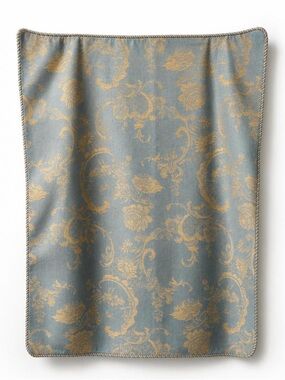 Hollander NWOT Giant Pillow Shams, Set of 2, french blue&cream jacquard, 31”x27”